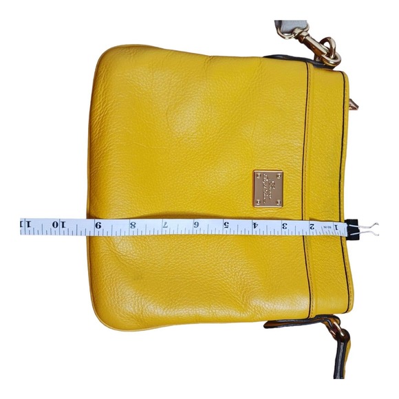 Lauren Ralph Lauren Yellow Leather Crossbody Purse Bag - Picture 15 of 16